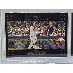 2007 Topps - #40 Derek Jeter, George W. Bush, Mickey Mantle CSG 6.5